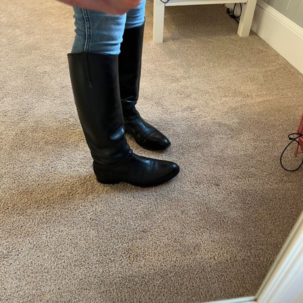 Frye Boots, Tall black leather. Size 7.5